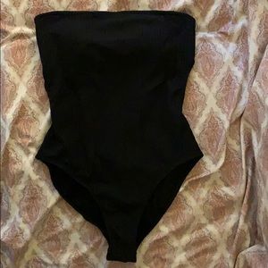 One piece tube top swimsuit